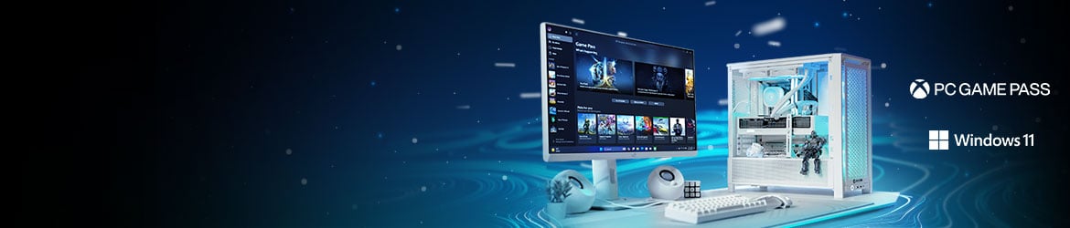 Jouw Games Overal Speel honderden pc-games op je nieuwe PCSpecialist systeem met 1 maand PC Game Pass*.